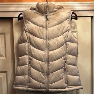Charter Club Cream Quilted Puffer Vest